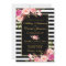 Watercolor Floral Pink Blush Gold Black Wedding