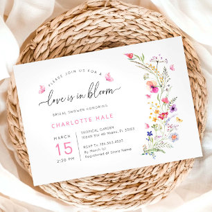 Watercolor Floral Pink Bridal Shower Invitation