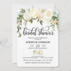 Watercolor Floral Pink Cream Ivory Bridal Shower