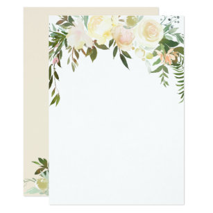 Blank Floral Invitations 4