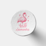 Watercolor Floral Pink Flamingo Personalized Name Golf Tees<br><div class="desc">Watercolor pink flamingo watercolors adorned with flowers and flying birds,  with a personalized name.</div>