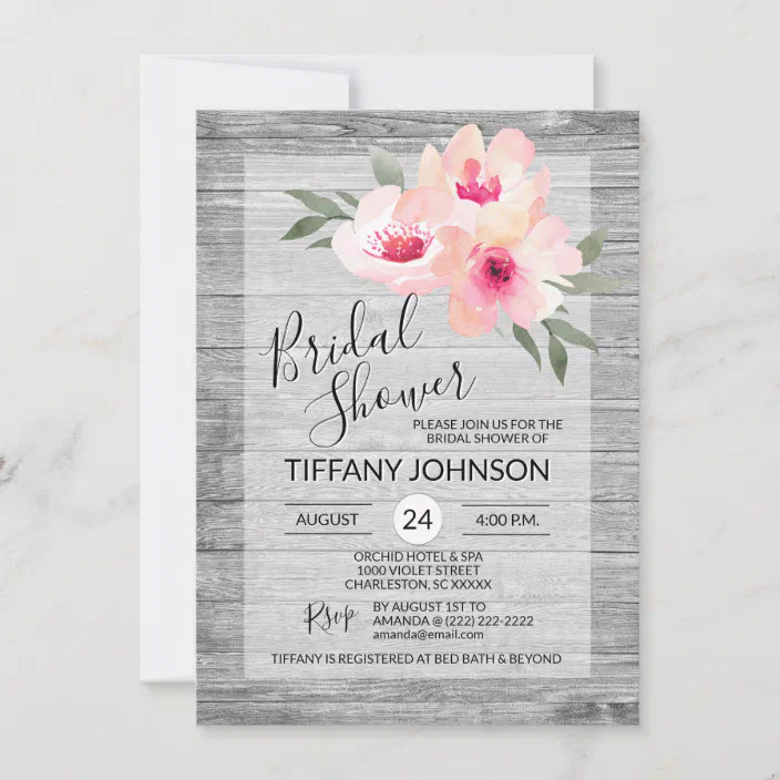Spring Bridal Shower Magnolia Bridal Shower Invitation and Thank you Card Blooming text editable templates Pink printable