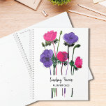 Watercolor Floral Pink Purple  Planner<br><div class="desc">This stylish planner is decorated with an original floral watercolor in shades of pink and purple.
You can customise it with your name or monogram and change the date.
Because we create our own artwork you won't find this exact image from other designers.
Original Watercolor © Michele Davies.</div>
