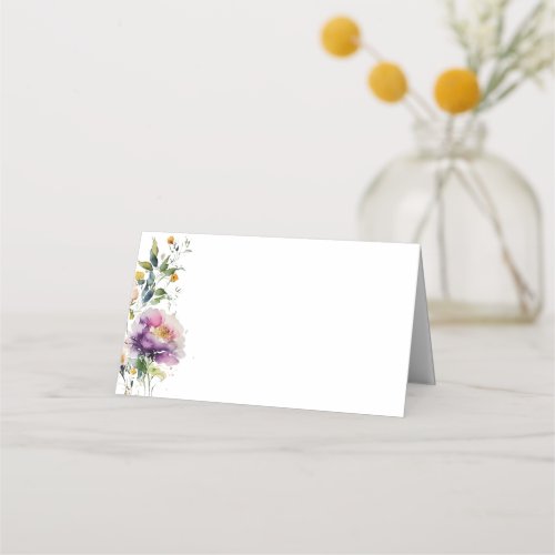 Watercolor Floral Place CardEscort Card