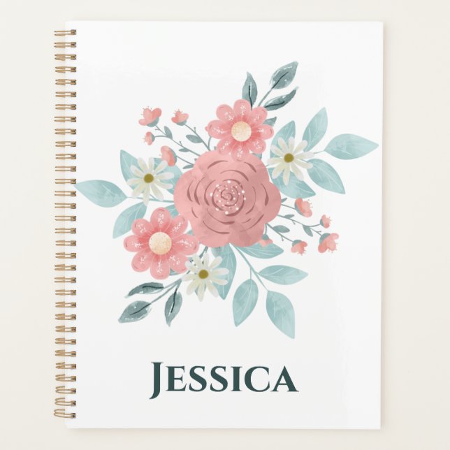 Watercolor Floral Planner (Front)