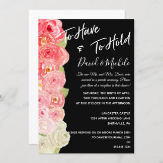 Watercolor Floral Post/After Wedding Invitation