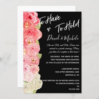 Watercolor Floral Post/after Wedding Invitation by PetitePaperie at Zazzle
