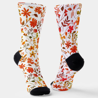 Watercolor Floral Print  Socks