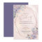 Watercolor Floral Purple Copper Rose Gold Wedding