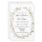 watercolor floral qr code photo wedding invitation