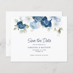 Watercolor Floral QR Code Wedding Save the Date
