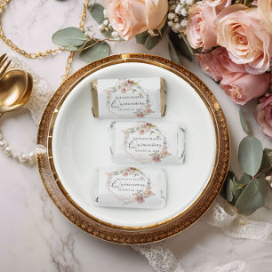 Watercolor Floral Quinceanera Hershey's Miniatures