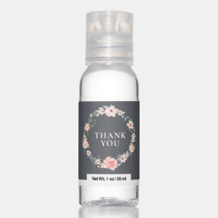 Watercolor Floral Rose & Sage Greenery Thank You Hand Sanitizer