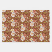 Watercolor Floral Rose Wrapping Paper Sheets (Front)