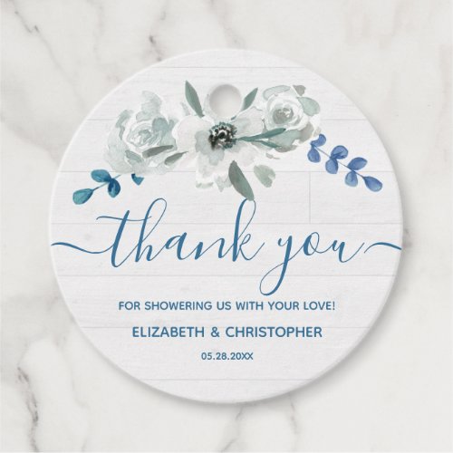 Watercolor floral Rustic baby shower Thank You Favor Tags