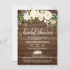 Watercolor Floral Rustic Pink Ivory Bridal Shower