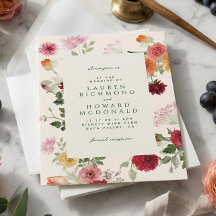 Watercolor Floral Sage Green Garden Wedding