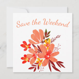 Watercolor Floral Save The Date