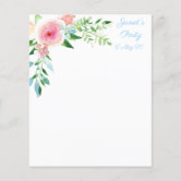 Pink Floral & Lace Wedding Scrapbook Paper