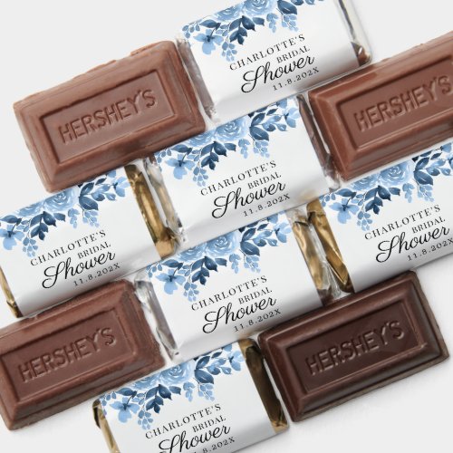 Watercolor Floral Script Bridal Shower Hershey's Miniatures