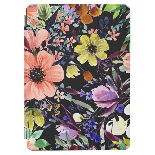 Watercolor Floral Seamless Garden Pattern iPad Air Cover