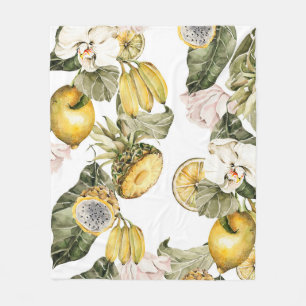 Watercolor floral seamless pattern. Hand painted l Fleece Blanket