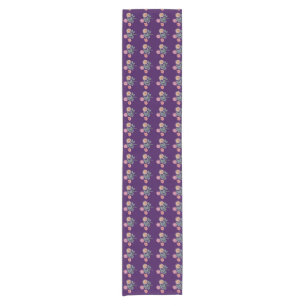 Watercolor Floral Seamless Pattern Soft Pastel Short Table Runner