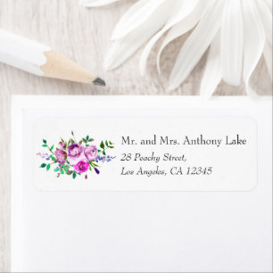 Watercolor Floral Spring Baby Shower Label