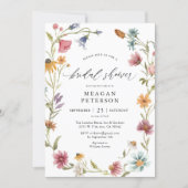 Watercolor Floral Spring Bridal Shower Invitation (Front)
