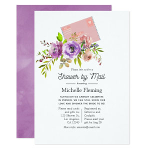 Watercolor Floral Spring Shower by Mail Invitation
