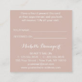 Watercolor floral square elegant referral card (Back)