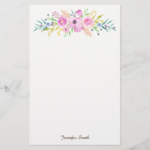 Watercolor Floral Stationery