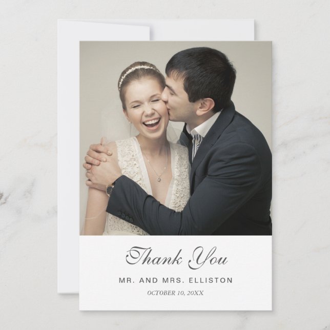 Watercolor Floral & Succulents | Thank You Card (Front)