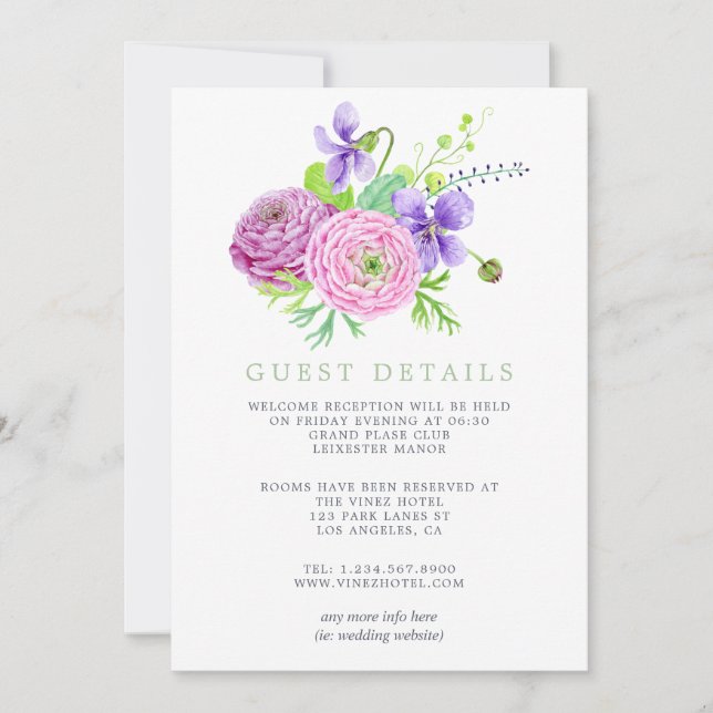 Watercolor Floral Summer Wedding (Front)