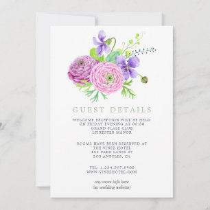 Watercolor Floral Summer Wedding