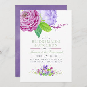 Watercolor Floral Summer Wedding Invitation