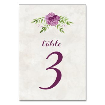 Watercolor Floral Table Numbers by KB_Paper_Designs at Zazzle