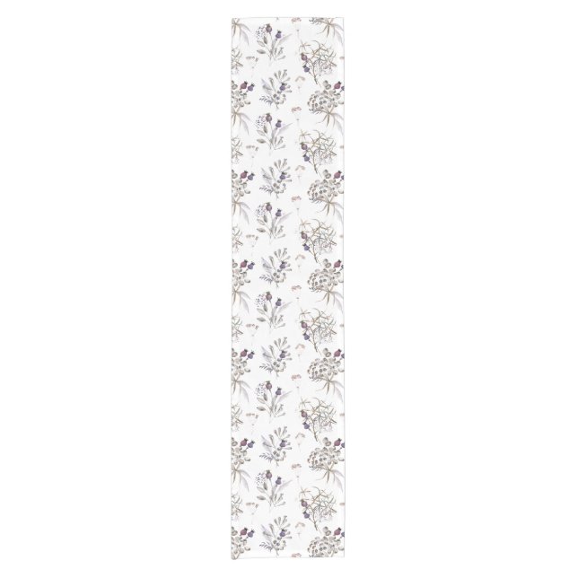 Watercolor Floral Table Runner (Front)