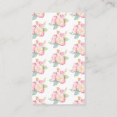 Watercolor Floral Tea Party | Baby Shower Diaper Enclosure Card (Back)