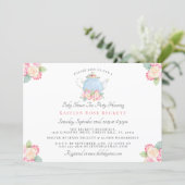 Watercolor Floral Tea Party | Baby Shower Invitation (Standing Front)