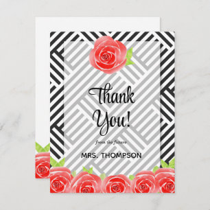 Watercolor Floral Thank You