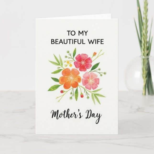 Watercolor Floral Thank You Card (Front)