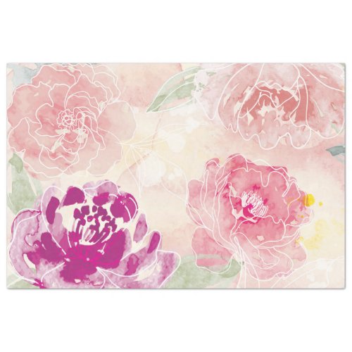 Watercolor Floral _ tissue paper