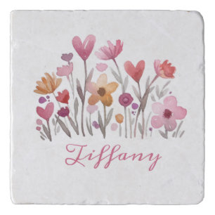 Watercolor Floral Trivet