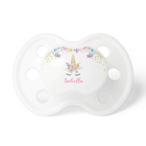 Watercolor Floral Unicorn Personalized Pacifier Watercolor Floral Unicorn Personalized Pacifier