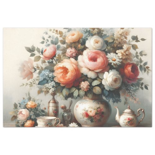 Watercolor Floral Vintage Inspired Tissue Paper