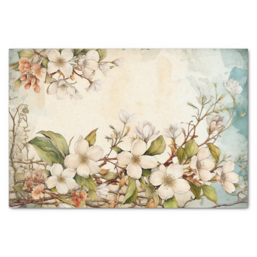 Watercolor Floral Vintage Inspired Tissue Paper