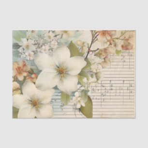 Watercolor Floral Vintage Inspired Tissue Paper