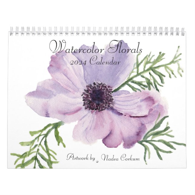 Watercolor Floral Wall Calendar (Cover)