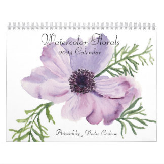 Watercolor Floral Wall Calendar